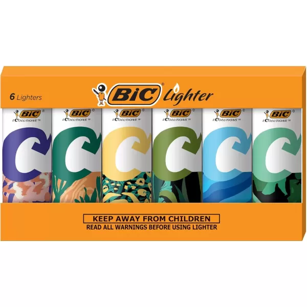 imageBIC Ecolutions Maxi Pocket Lighter 6Pack of Ecofriendly Candle Lighters 100 Recycled Packaging and 55 Recycled Metal 30 Carbon Offset