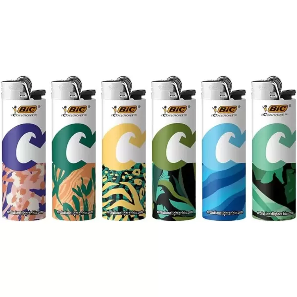 imageBIC Ecolutions Maxi Pocket Lighter 6Pack of Ecofriendly Candle Lighters 100 Recycled Packaging and 55 Recycled Metal 30 Carbon Offset