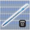 imageBIC Round Stic Xtra Life Blue Ballpoint Pens Medium Point 10mm 500Count Pack of Bulk Pens Flexible Round Barrel for Writing Comfort No 1 Selling Ballpoint Pens