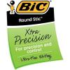 imageBIC Round Stic Xtra Precision Ballpoint Pen Fine Point 08mm Blue 12Count12 Count Pack of 2