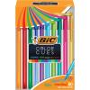 imageBIC Color Cues Pen Set WMSUA60AST 60Count Pack Assorted Colors Fun Color Pens for School Supplies Includes Cristal Xtra Smooth Ballpoint PensPen Set