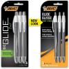 imageBIC Glide Exact Retractable Ball Point Pen Fine Point Pens 07 mm Black Precise Lines For Clean Writing 3CountRefillable