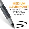 imageBIC Round Stic Grip XtraComfort Ballpoint Pens Medium Point 12 mm Gray Barrel Black Ink Pack Of 12 Pens12 Count Pack of 1