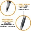 imageBIC Round Stic Grip XtraComfort Ballpoint Pens Medium Point 12 mm Gray Barrel Black Ink Pack Of 12 Pens12 Count Pack of 1