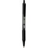 imageBIC Soft Feel Black Retractable Ballpoint Pens Medium Point 10mm 5Count Pack Black Pens With SoftTouch Comfort GripBlack  Medium Point