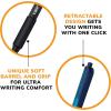 imageBIC Soft Feel Black Retractable Ballpoint Pens Medium Point 10mm 5Count Pack Black Pens With SoftTouch Comfort GripBlack  Medium Point