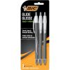 imageBIC Glide Exact Retractable Ball Point Pen Fine Point Pens 07 mm Black Precise Lines For Clean Writing 3CountRefillable