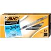 imageBIC Round Stic Grip XtraComfort Ballpoint Pens Medium Point 12 mm Gray Barrel Black Ink Pack Of 12 Pens12 Count Pack of 1