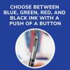 imageBIC 4Color Grip Retractable Ball Pens Medium Point 10mm 12Count Pack Retractable Ball Pen With LongLasting Ink