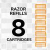 imageBIC Flex 5 Refillable Razors for Men LongLasting 5 Blade Razors for a Smooth and Comfortable Shave 1 Handle and 12 Cartridges 13 Piece Shaving KitBlackWhiteOrange