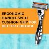 imageBIC Flex 5 Refillable Razors for Men LongLasting 5 Blade Razors for a Smooth and Comfortable Shave 1 Handle and 12 Cartridges 13 Piece Shaving KitBlackWhiteOrange