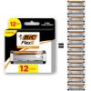 imageBIC Flex 5 Refillable Razors for Men LongLasting 5 Blade Razors for a Smooth and Comfortable Shave 1 Handle and 12 Cartridges 13 Piece Shaving KitBlackWhiteOrange