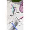 imageBIC Silky Touch 3 Womens Disposable Razors With 3 Blades Pretty Pastel Razor Handles 1 Count Value Pack of Shaving Razors