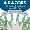 imageBIC Soleil Escape Womens Disposable Razors With 5 Blades for a Sensorial Experience and Comfortable Shave Pack of Jasmine ampamp Eucalyptus Scented Handle Shaving Razors for Women 4 Count