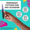 imageBodyMark 90s Pack Temporary Tattoo Markers for Skin 4 Metallic 3 Bold Colors 1 Eraser Pen Flexible Brush Tip SkinSafe Cosmetic Quality 8Count