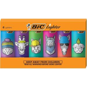 imageBIC Special Edition Augmented Reality Series Maxi Pocket Lighters Assorted 6Pack