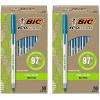 imageBIC Ecolutions Round Stic Ballpoint Pens Medium Point 10mm 50Count Pack Blue Ink Pens Made from 97 Recycled PlasticBlue
