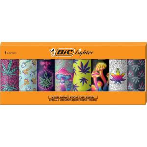 imageBIC Maxi Pocket Lighter Special Edition Counterculture Series 8 Count Pack of LightersCounterculture