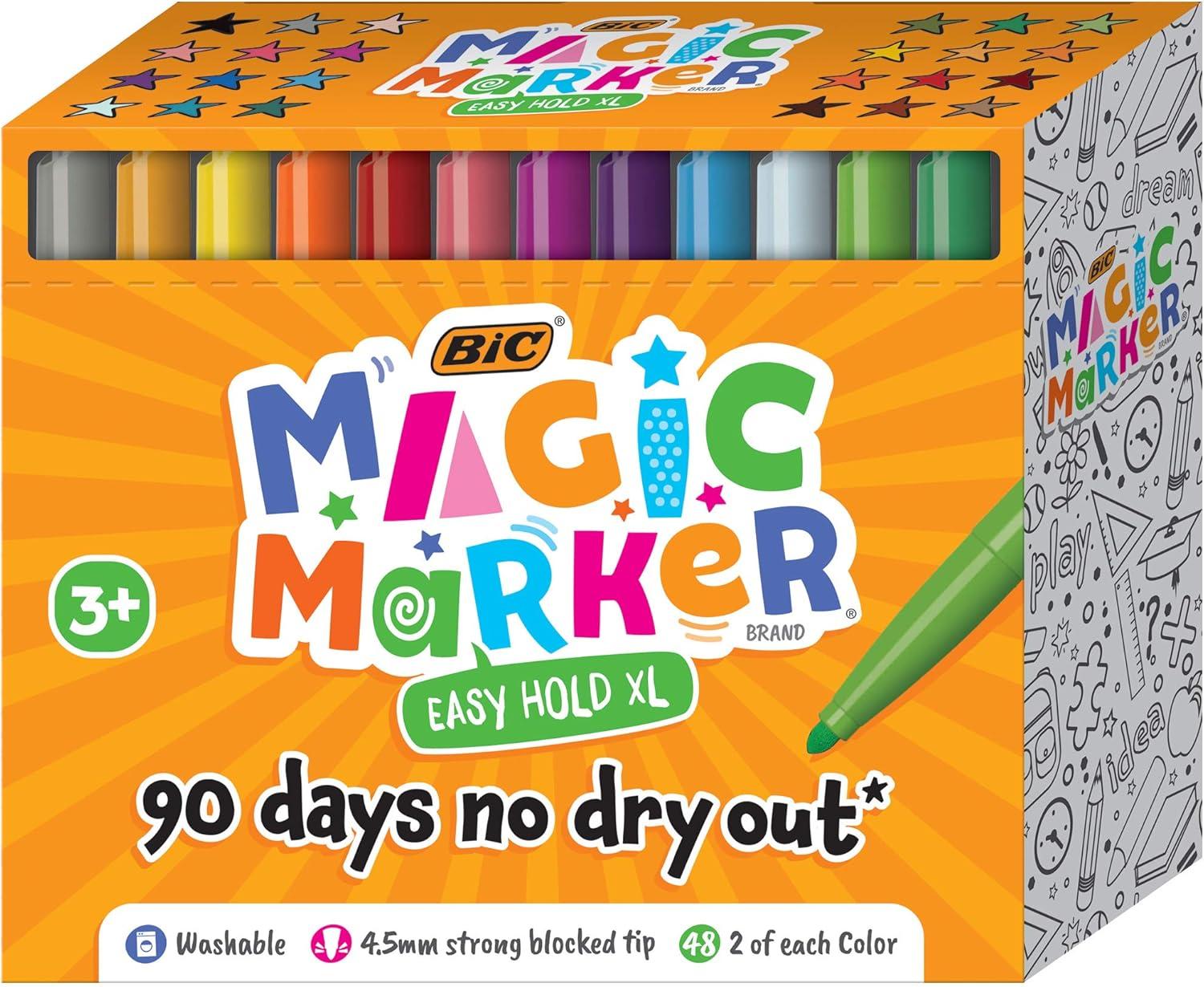 imageBIC Easy Hold XL Magic Marker Assorted Colors 48Count48 Count Pack of 1