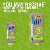 imageBIC Ecolutions Clic Stic Blue Ballpoint Pens Medium Point 10mm 12Count Pack Retractable Ball Point Pens Made from 78 Recycled Plastic