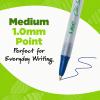 imageBIC Ecolutions Clic Stic Blue Ballpoint Pens Medium Point 10mm 12Count Pack Retractable Ball Point Pens Made from 78 Recycled Plastic