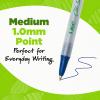 imageBIC Ecolutions Clic Stic Blue Ballpoint Pens Medium Point 10mm 48Count Pack Retractable Ball Point Pens Made from 78 Recycled Plastic