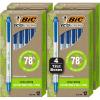 imageBIC Ecolutions Clic Stic Blue Ballpoint Pens Medium Point 10mm 48Count Pack Retractable Ball Point Pens Made from 78 Recycled Plastic