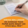 imageBIC Round Stic Xtra Life Black Ballpoint Pens Medium Point 10mm 216Count Pack of Bulk Pens Flexible Round Barrel for Writing Comfort No 1 Selling Ballpoint Pens
