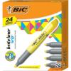 imageBIC Brite Liner Grip XL Highlighters Chisel Tip 12Count Pack of Yellow Highlighters Ideal Highlighter Set for Organizing and ColoringYellow