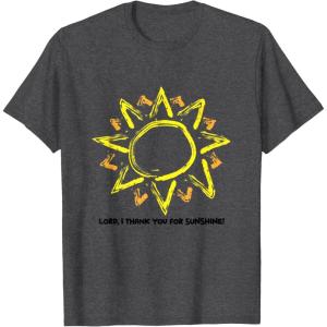 imageLord I thank you for Sunshine TShirt for Men WomenDark Heather Grey