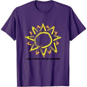 imageLord I thank you for Sunshine TShirt for Men WomenPurple