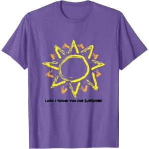 imageLord I thank you for Sunshine TShirt for Men WomenPurple Heather