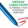 imageBIC 4 Color Pastel Barrel Multicolor Ballpoint Pens Medium Point 10 mm Pack of 6 Pens with Black Blue Green and Red InkAssorted  Original