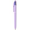 imageBIC 4 Color Pastel Barrel Multicolor Ballpoint Pens Medium Point 10 mm Pack of 6 Pens with Black Blue Green and Red InkBlack  Blue  Green  Red Ink