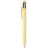 imageBIC 4 Color Pastel Barrel Multicolor Ballpoint Pens Medium Point 10 mm Pack of 6 Pens with Black Blue Green and Red InkBlack  Blue  Green  Red Ink