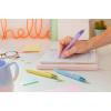 imageBIC 4 Color Pastel Barrel Multicolor Ballpoint Pens Medium Point 10 mm Pack of 6 Pens with Black Blue Green and Red InkBlack  Blue  Green  Red Ink