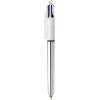 imageBIC 4 Color Pastel Barrel Multicolor Ballpoint Pens Medium Point 10 mm Pack of 6 Pens with Black Blue Green and Red InkMulticolor