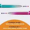 imageBIC 4 Color Pastel Barrel Multicolor Ballpoint Pens Medium Point 10 mm Pack of 6 Pens with Black Blue Green and Red InkPurple  Black  Blue  Red Ink