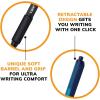 imageBIC Soft Feel Ballpoint Pen with 10 mm Medium Point and Retractable Design 6Count in Black InkAssorted Bright Ink Colors