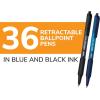 imageBIC Soft Feel Ballpoint Pen with 10 mm Medium Point and Retractable Design 6Count in Black InkBlack  Blue