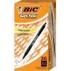 imageBIC Soft Feel Ballpoint Pen with 10 mm Medium Point and Retractable Design 6Count in Black InkBlack