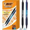 imageBIC Soft Feel Ballpoint Pen with 10 mm Medium Point and Retractable Design 6Count in Black InkBlack  Blue