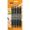 imageBIC Soft Feel Ballpoint Pen with 10 mm Medium Point and Retractable Design 6Count in Black InkBlack Ink