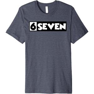 image6 Seven  67  Six Seven  6 7quot Premium TShirtHeather Blue