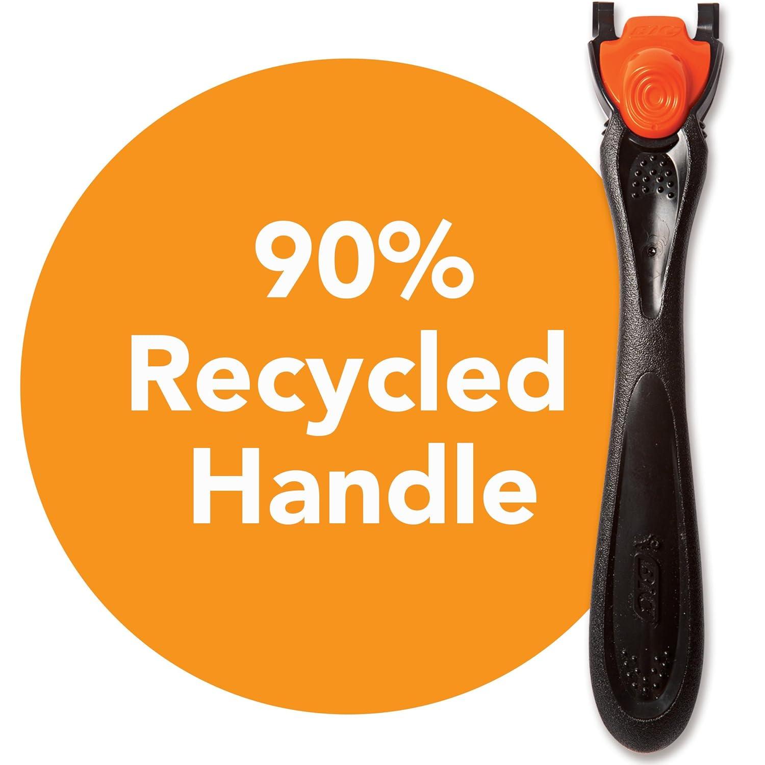 imageBIC Comfort 3 Refillable Mens 3Blade Razors Holiday Gift Set 1 Handle and 14 Cartridges Stocking Stuffer for Men