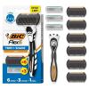 imageBIC Flex 5 Trim and Shave Body and Beard Trimmer for Men 5 Blades 3in1 Grooming Kit 1 Handle 3 Razor Refills 6 Trimmers No Batteries Needed