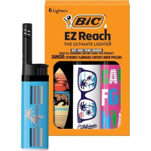 image:imageBIC EZ Reach Candle Lighter The Ultimate Lighter with Wand for Candles Colorado Assorted Designs 6 Count Pack of Lighters CaliforniaCalifornia