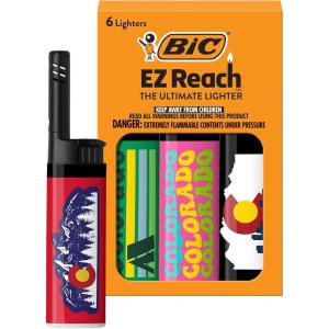 image:imageBIC EZ Reach Candle Lighter The Ultimate Lighter with Wand for Candles Colorado Assorted Designs 6 Count Pack of Lighters CaliforniaColorado