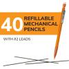 image:imageBIC Xtra Smooth Mechanical Pencil with Erasers07 mm PointRefillable40 Count Pack of 2Bright Edition