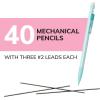 image:imageBIC Xtra Smooth Mechanical Pencil with Erasers07 mm PointRefillable40 Count Pack of 2Pastel Edition